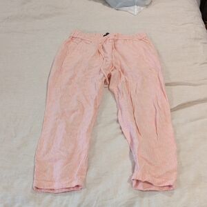 J. Crew Womens Light Pink Striped Pants